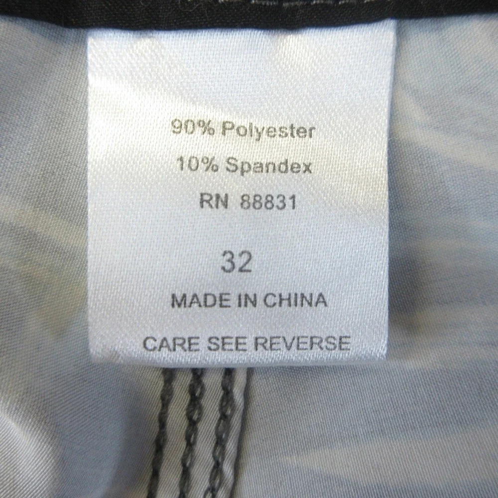 Palmwave Board Shorts Men 32 Gray‎ Teal Floral Striped Pockets Stretch Surf Swim